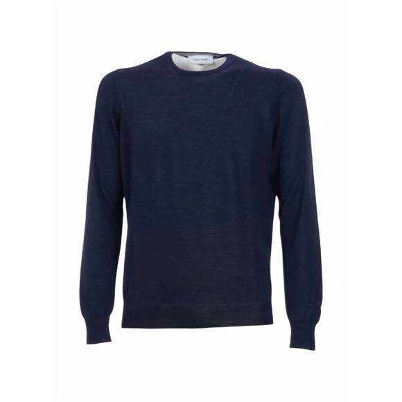 NEW GRAN SASSO men's classic crew neck shirt in blue